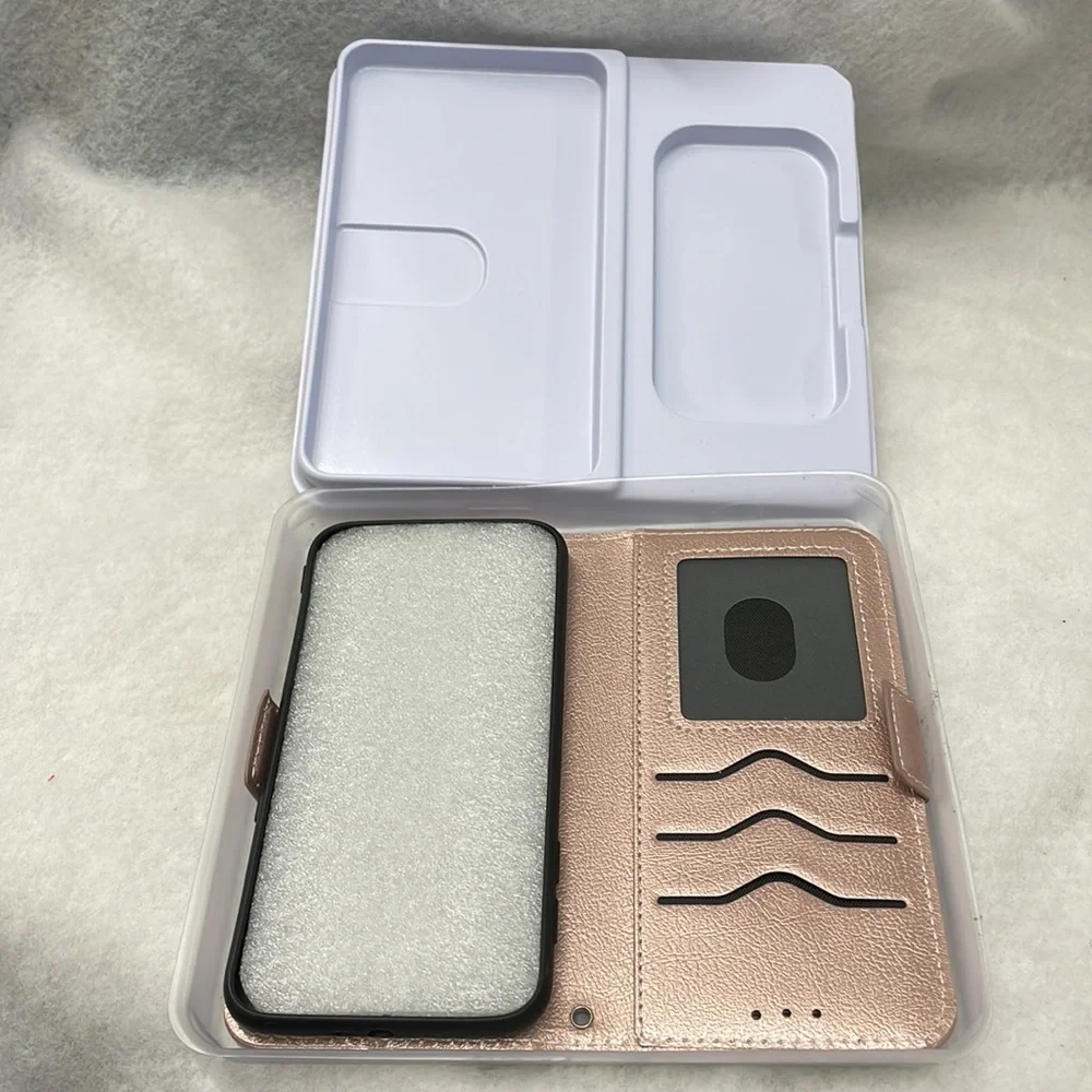 NEW!!! Samsung GS6 wallet case rose gold for S6